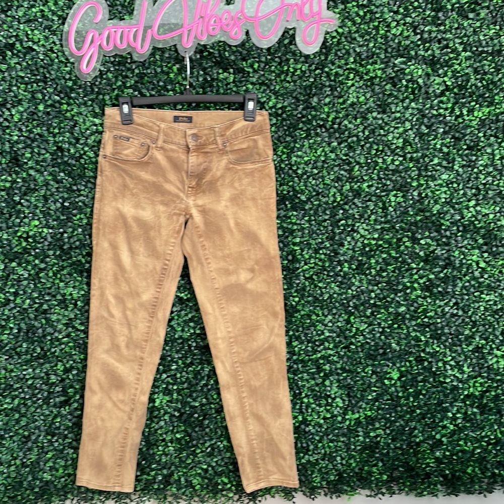 MINT Ralph Lauren Denim Jeans Distressed Tan RARE 25R Female Womens Polo